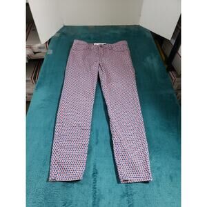 Abercrombie & Fitch Jeans Size 8 Womens Blue Floral Ladies Mid Rise Ankle